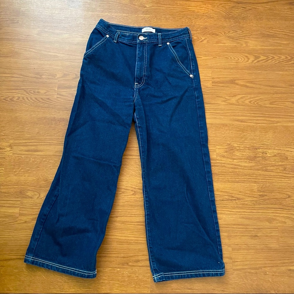 Flared Dark Wash High Waist Jeans